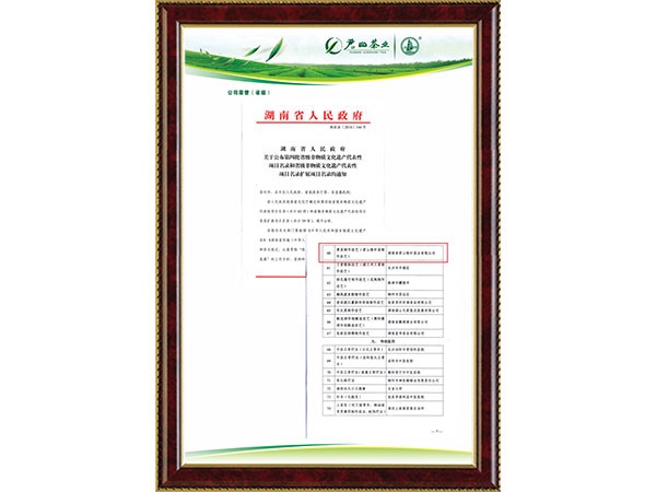 2016年湖南省人民政府公布第四批省級非物質(zhì)文化遺產(chǎn)代表性項目